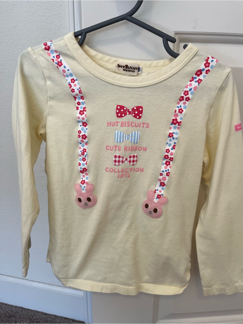 Miki House Hot Biscuits Bunny Floral Long Sleeve Shirt 120